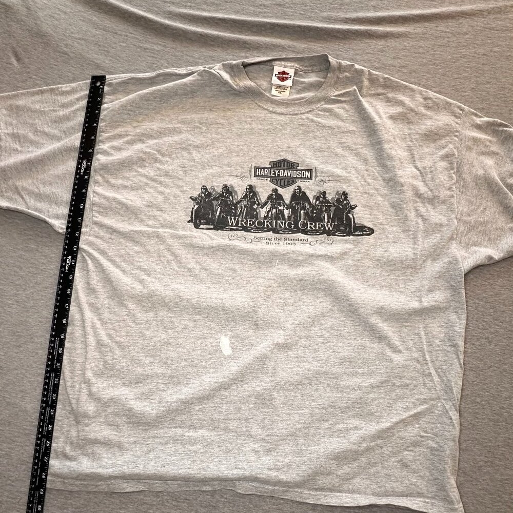 Harley Davidson Rochester T Shirt Mens Size 4XL Gray Graphic Print Short Sleeve